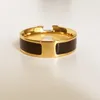 H Ring de lettres 6 mm Brand de luxe Anneaux de créateurs anneaux de mode Bijoux de mode Coupages d'anneaux Bijoux de fiançailles de mariage pour les femmes