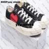 Męskie buty swobodne bieganie Chucks Taylors All Star 70 HI Rozmiar 5 11 Sample Treakers Trainers US5 Projektantki Commes des Garcons Zagraj w US 5 9186 Białe prawdziwe serce chaussures