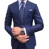 T-shirts pour hommes Bleu marine Costumes pour hommes Slim Fit 2 Pièces Veste Pantalon Formelle Affaires Blazer De Mariage Marié Smoking Homme Robe De Mode Personnaliser 230707