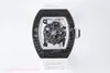 ZF RM055 watch high-tech crystalline carbon fiber limited edition case fine sandblasted grade 5 titanium as the base and bridge of the skeleton Wristwatches