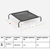높은 냉각 야외 개 침대, 모든 개를위한 자라는 개 침대, 휴대용 실내 야외 애완 동물 해먹 침대 스키드 방지 발, 통기성 메쉬가있는 프레임