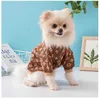 Marchi di maglioni per cani Abbigliamento caldo per cani con classico motivo a lettera jacquard Abbigliamento per animali domestici di design per cani di taglia piccola e media Maglioni per gatti Abbigliamento per animali domestici leggero Cappotto S