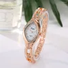 Wristwatches Women Quartz Watch Fashion Watches P128 Jewelry Bracelets Women's Rhinestone