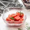 Bols Saladier En Verre Martelé Transparent Soupe Aux Nouilles Aux Fruits Et Aux Légumes NetRed Cold