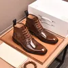 Ontwerpers Laarzen Loafers Martin Laarzen Mannen Zakelijk Kantoor Werk Formele Monogrammen Jurk Schoenen Italië Merk Ontwerper Feest Bruiloft Enkellaarsjes Maat 38-45 Met doos