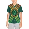 Camisas casuais masculinas polinésia tribal pohnpei totem estampas de tatuagem meninos camisa de beisebol camiseta infantil softball secagem rápida uniformes escolares equipe