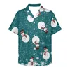 Chemises décontractées pour hommes Magasin de design de Noël Ambiance de vacances Vêtements pour le personnel Restaurants Bars Harajuku Blouse Loose Surf Hawaiian-shirt