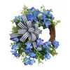 Fleurs décoratives 45 cm guirlande d'oeufs de Pâques guirlande fleur artificielle couronnes de feuilles pendentifs pour vacances ferme porche décoration de la maison