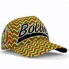 Bonés de Bola Bola de Beisebol Bolívia 3D Grátis Nome Personalizado Número Logotipo da Equipe Bo Hats Bol Country Travel Nação Espanhola Bandeira da Bolívia Chapéus