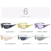 Y2K Hiphop Cat Eye Star Sunglasses Women Men Purple Silver Shades Mirror Sun Glasses Sports Driver Outdoor Eyewear SG702