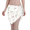 Damen-Badebekleidung, sexy Frauen, Cartoon-Schafe, durchsichtig, Kaftan, Sarong, Strandkleidung, Tier, süß, Bikini-Vertuschung, Rock mit Schnürung