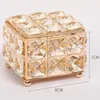 Pochettes à bijoux décor à la maison strass boucle d'oreille anneau perles boîte de rangement cristal organiser boîtes de support avec couvercle