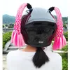 Motorcycle Helmets Electric Helmet Decoration Braids Kids Balance Car Motorbike Accessorie Suction Cup Paste Cosplay Auto Styling