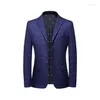 Herenpakken Britse Stijl Vintage Geruite Blazer Mannen Casual Slim Fit Jasje Enkele Knop Zakelijk Sociaal Plus Size 3XL Hombre