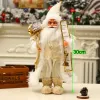 Christmas Decorations 40 Style Doll 30CM Santa Claus Elk Snowman Year 2023 Merry for Home Ornaments Natal Navidad 221124