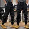 Pantalon homme Cargo mode Hip Hop pantalon multi-poches à la mode Streetwear pantalon de survêtement solide hommes travail survêtement tactique