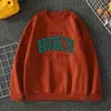 Men's Hoodies Sweatshirts 1898 Brooklyn New York Man'S Hooded Trend Solid Man'S Sweats Personality Shoulder Drop Streetwears Sports Oversize Tops For Men