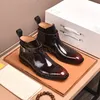 Ontwerpers Laarzen Loafers Martin Laarzen Mannen Zakelijk Kantoor Werk Formele Monogrammen Jurk Schoenen Italië Merk Ontwerper Feest Bruiloft Enkellaarsjes Maat 38-45 Met doos