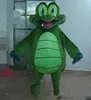 Costumes de mascotte de crocodile vert d'halloween Costume de personnage de dessin animé Costume de fête en plein air de Noël Taille adulte Vêtements de publicité promotionnelle