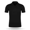 Hommes Polos Marque Coton T-shirt À Manches Courtes Hommes Polo À Manches Courtes Pure Color T T-shirts Pour Hommes Tops