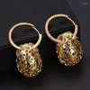 Stud Earrings Zlxgirl High Grade Hollow Wedding African Mother Gold Plated Zircon Fashion Zirconia Women Ears Earings