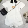 Conjunto infantil baby designer Conjunto infantil conjunto de duas peças ternos shorts manga com letras bebê meninos meninas conjuntos de roupas xadrez criança curta