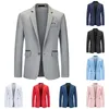 Garnitury męskie Garnitur męski Slim Fit One Button Solid Tuxedo Acket Business Wedding Party Homecoming dla mężczyzn