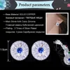 Stud Earrings BeaQueen Shiny Green Cubic Zirconia Micro Pave Crystal Fashion Round For Women Engagement Party Event Jewelry E547