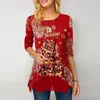 Women's Blouses Christmas Blouse Shirt Women 2023 Tree Printed Ladies Tops Casual Long Sleeve Female Camiseta Mujer