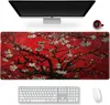 Extended Gaming Mouse Pad XXL ArtSo Large Long Mousepad Desk Decor Writing Pad Non Slip Rubber Base 35.1 x 15.7 Red Van Gogh