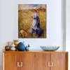 Figure toile Art femmes fille cueillette fleurs Pierre Auguste Renoir peintures à la main moderne œuvre maison décor