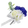 Fleurs décoratives robe accessoires boutonnière hommes mariage costume broche décoration approvisionnement soie mariée homme vêtements accessoire