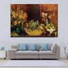 Figuur canvas kunst vrouwen vaas mand met bloemen en fruit Pierre Auguste Renoir schilderijen handgemaakte moderne kunstwerken huis decor