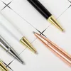 1pc Luxury Metal Diamond Ballpoint Pen с динамичным жидким песком для школьного офиса подарок