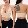 Tenue de yoga V profond Sexy soutien-gorge de sport femmes suspendus cou réglable beauté dos décontracté sous-couche respirant ouvert haut court