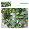 Decorative Flowers Easter Wreath Door Wall Festival Decor Egg Hanging Front Ornaments Garland Supplies