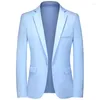 Costumes pour hommes 2023 mode décontractée Boutique affaires couleur unie costume de mariage Blazers veste robe manteau