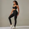 Yoga Active Ensembles Soutien-Gorge Leggings Ensemble Tenues D'entraînement Pour Les Femmes Sport Sans Couture Taille Haute Fitness Gym Vêtements Porter