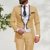 Heren Pakken Blazers Zomer Mannen Pakken Bruiloft Bruidegom Tuxedos Slim Fit Business Casual Pak Voor Mannen 3 Stuk Blazer Vest broek Kostuum Homme 230707