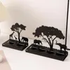 Candle Holders E56C Wrought Iron Black Animal Holder Tealight Wedding Party Desk Decoration