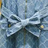 Nouveau Robe Sandro Family French Denim Robe Mi-longue Femme Enfant