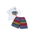 Brand de luxe Childrens Set Suit Boys Girls Sets Kids Kids Short à manches courtes Child Designer Clother Sports avec lettre Tiger Flore Forest Cotton Aaaaa