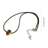 Hänge Halsband Fashionabla Hoolow-out Circle Halsband Charm Läder Rep Halskedja Bohemian Chic Statement Choker