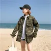 Women's Jackets Spring Autumn Army Green Coat Big Size Women Camouflage Outwear Vintage Loose Jacket Large Female Jeans CoatJ534