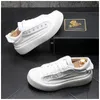 Trend Lyx Herr Löparskor Vit tjock botten Designer Sneakers Hip Hop Casual Flats Zapatillas