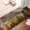 Tapetes Amarelo Linda Montanha 3D Paisagem Tapete Padrão Natural Porta do Banheiro Cozinha Absorvente Antiderrapante Bem-vindo