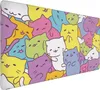 Leuke Kat Kawaii Gaming Muismat Lange Uitgebreide XXL Mousepad Extra Grote Bureau Mat Toetsenbord Pads Meisje 35.4X15.7 Inch