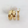 Cluster Rings 12 Year Anniversary Party Ladies 3pcs Proposal Wedding Engagement Sets For Couples Handmade 14k Gold Plated Jewelry