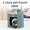 Pet House Soft Comfortable Dog Kennel Cat Cave Beds For Indoor Cats Cute Cat Hut Covered Kitten Bed