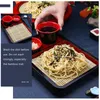 Zestawy obiadowe Talerz z zimnym makaronem Japońskie talerze w stylu mata bambusowa Zastawa stołowa Abs Restauracja Obiad